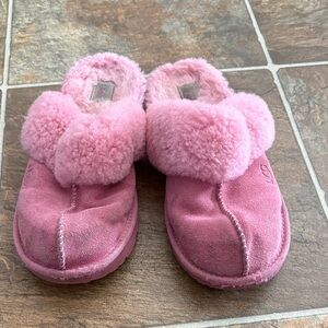 UGG Pink Fuzzy Slippers